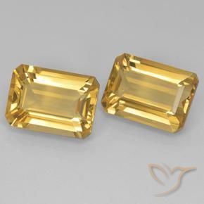 Gemme di Citrino Dorato naturale da 14.27 ct, Ottagonale / Taglio smeraldo, VVS-VS