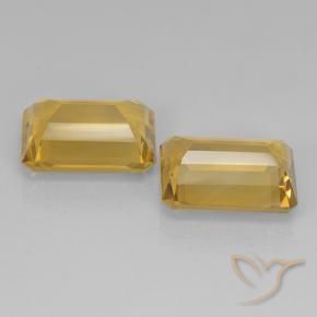 Gemme di Citrino Dorato naturale da 14.27 ct, Ottagonale / Taglio smeraldo, VVS-VS