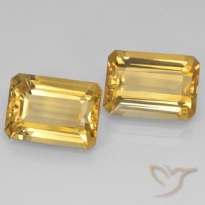 Gemme di Citrino Dorato medio-scuro naturale da 14.90 ct, Ottagonale / Taglio smeraldo, VVS-VS
