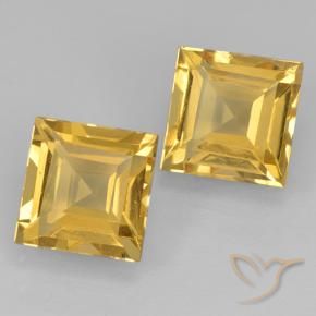 Gemme di Citrino Dorato naturale da 2.18 ct, Quadrato, VVS-VS