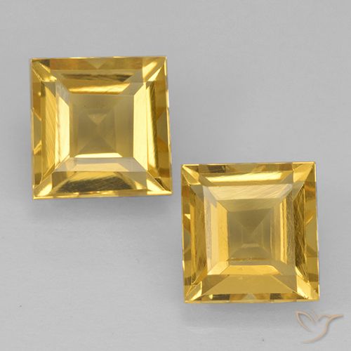 2.16ctw Naturale Oro Citrino, Quadrato, VVS-VS