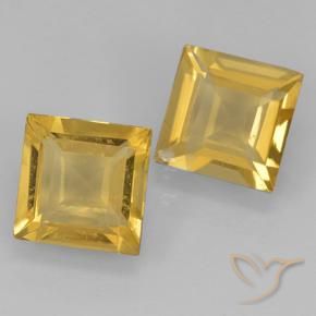 Gemme di Citrino Oro medio naturale da 1.75 ct, Quadrato, VVS-VS