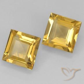 Gemme di Citrino Oro medio naturale da 1.90 ct, Quadrato, VVS-VS