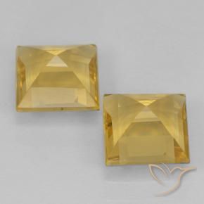 Gemme di Citrino Oro medio naturale da 1.90 ct, Quadrato, VVS-VS