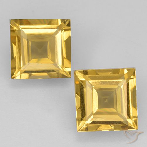 2.27ctw Naturale Dorato Citrino, Quadrato, VVS-VS