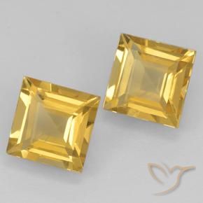 Gemme di Citrino Dorato naturale da 2.27 ct, Quadrato, VVS-VS