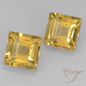 Gemme di Citrino Oro medio naturale da 2.07 ct, Quadrato, VVS-VS