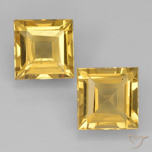 1.98ctw Naturale Oro medio Citrino, Quadrato, VVS-VS