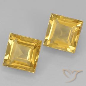 Gemme di Citrino Oro medio naturale da 1.98 ct, Quadrato, VVS-VS