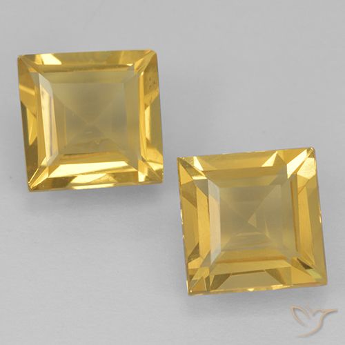 1.83ctw Naturale Oro medio Citrino, Quadrato, VVS-VS