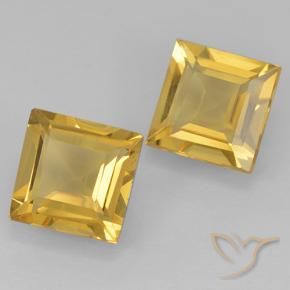Gemme di Citrino Oro medio naturale da 1.83 ct, Quadrato, VVS-VS