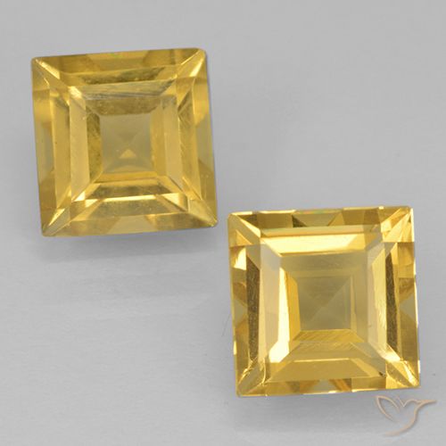 2.21ctw Naturale Dorato Citrino, Quadrato, VVS-VS