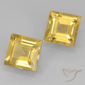 Gemme di Citrino Dorato naturale da 2.28 ct, Quadrato, VVS-VS