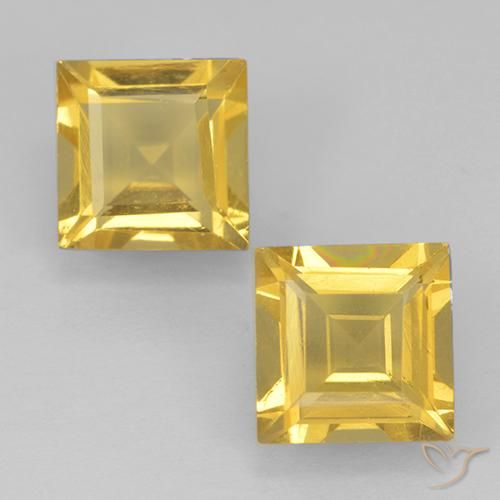 1.83ctw Naturale Dorato Citrino, Quadrato, VVS-VS