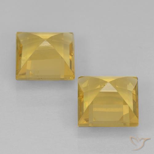 Gemme di Citrino Dorato naturale da 1.83 ct, Quadrato, VVS-VS