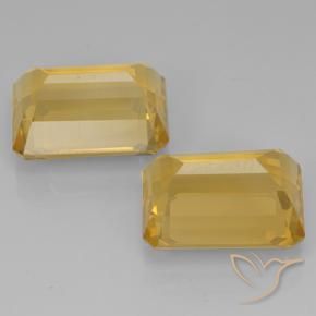 Gemme di Citrino Dorato naturale da 15.85 ct, Ottagonale / Taglio smeraldo, VVS