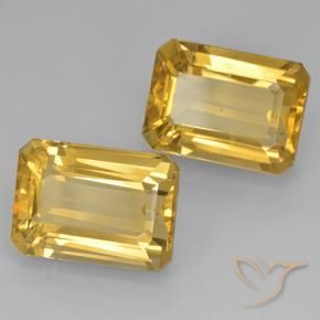 Gemme di Citrino Oro profondo naturale da 15.30 ct, Ottagonale / Taglio smeraldo, VVS