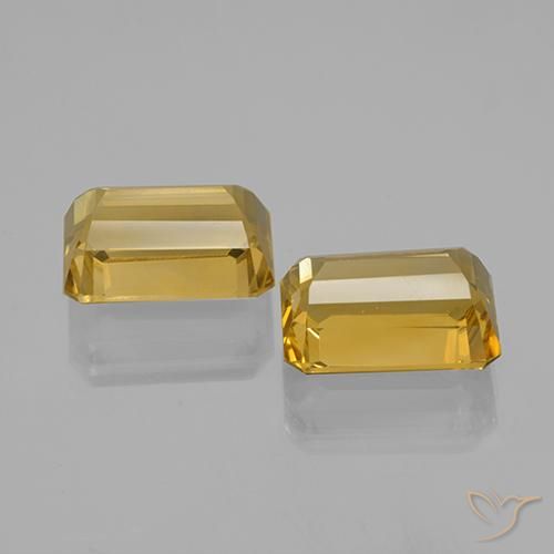 Gemme di Citrino Dorato naturale da 15.80 ct, Ottagonale / Taglio smeraldo, VVS