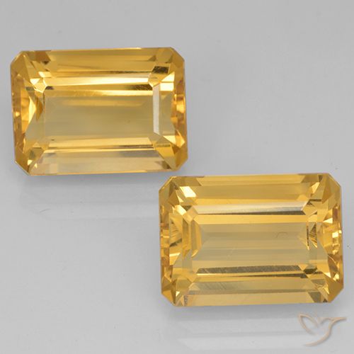 15.27ctw Naturale Oro brillante Citrino, Taglio smeraldo, VVS