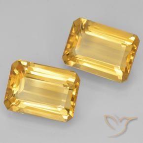 Gemme di Citrino Dorato scuro naturale da 13.54 ct, Ottagonale / Taglio smeraldo, VVS-VS