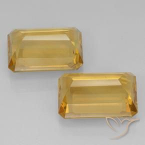 Gemme di Citrino Dorato scuro naturale da 13.54 ct, Ottagonale / Taglio smeraldo, VVS-VS