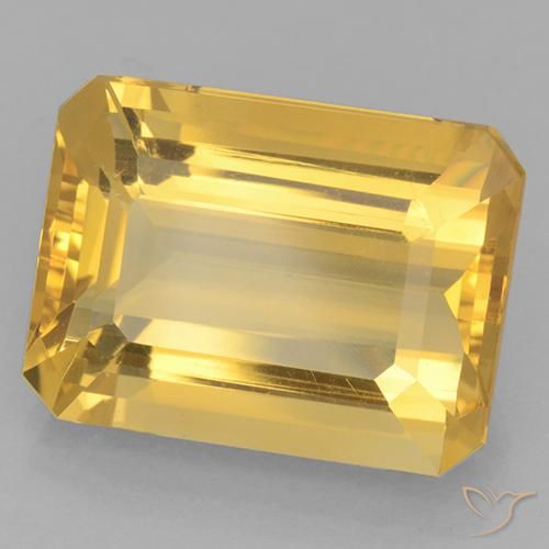 Citrino Oro medio naturale da 10.85 ct, Ottagonale / Taglio smeraldo, VVS