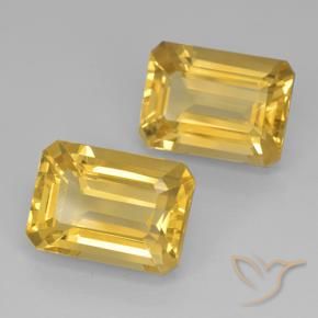 Gemme di Citrino Arancio dorato naturale da 14.18 ct, Ottagonale / Taglio smeraldo, VVS