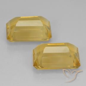 Gemme di Citrino Arancio dorato naturale da 14.18 ct, Ottagonale / Taglio smeraldo, VVS
