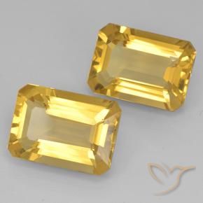 Gemme di Citrino Arancio dorato naturale da 13.10 ct, Ottagonale / Taglio smeraldo, VVS