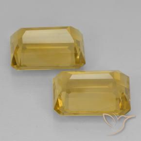 Gemme di Citrino Arancio dorato naturale da 15.06 ct, Ottagonale / Taglio smeraldo, VVS-VS