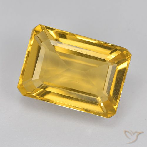 7.37ct Naturale Dorato Citrino, Taglio smeraldo, VVS-VS