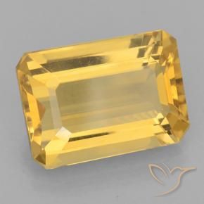 Citrino Dorato naturale da 6.45 ct, Ottagonale / Taglio smeraldo, VVS