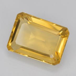 Citrino dorato medio naturale da 6,42 ct, taglio smeraldo, VVS