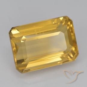 Citrino Dorato medio naturale da 8.50 ct, Ottagonale / Taglio smeraldo, VVS-VS