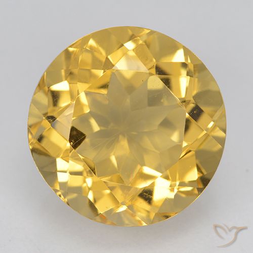 5.78ct Naturale Oro medio Citrino, Rotondo, VVS