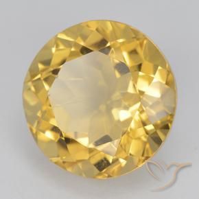 Citrino Oro medio naturale da 5.78 ct, Rotondo, VVS