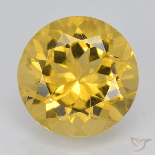 5.59ct Naturale Dorato medio Citrino, Rotondo, VVS