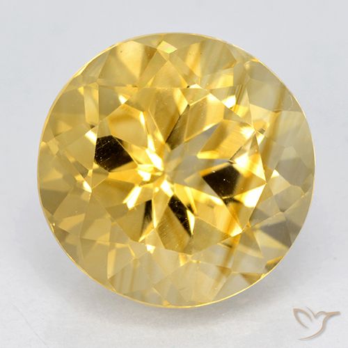 6.16ct Naturale Oro medio Citrino, Rotondo, VVS
