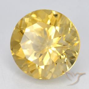 Citrino Oro medio naturale da 6.16 ct, Rotondo, VVS