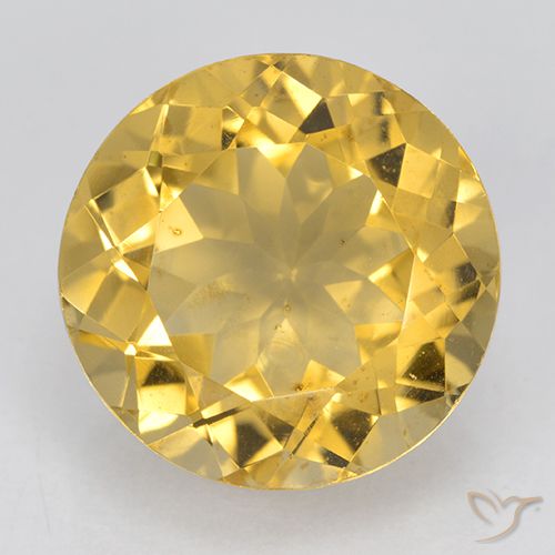 6.05ct Naturale Dorato Citrino, Rotondo, VVS