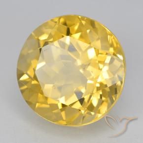 Citrino Dorato naturale da 6.20 ct, Rotondo, VVS