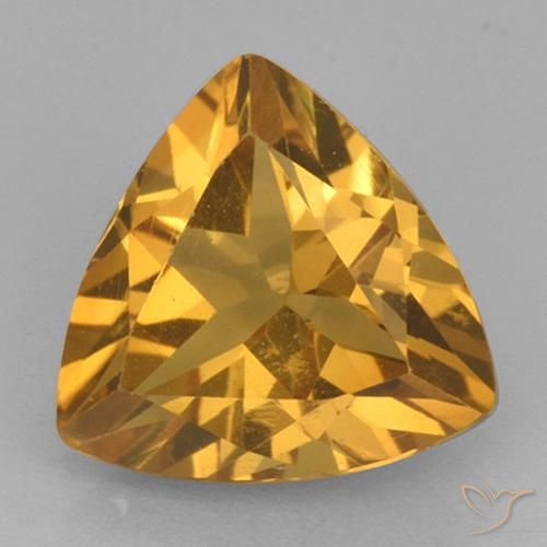 1.98ct Naturale Dorato scuro Citrino, Taglio trillion, VVS
