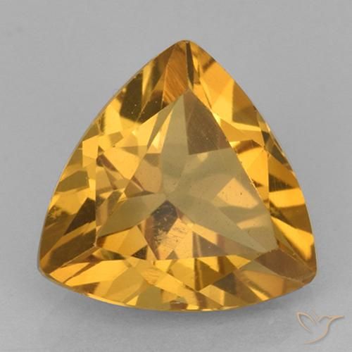 Citrino Dorato scuro naturale da 1.98 ct, Taglio trillion, VVS