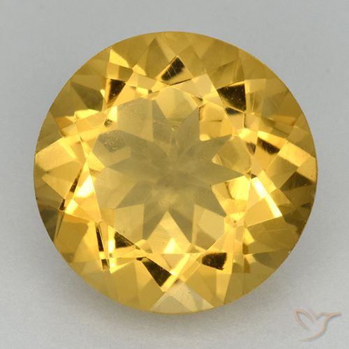 5.42ct Naturale Dorato medio Citrino, Rotondo, VVS