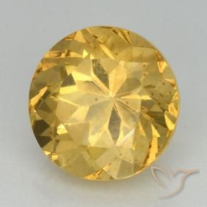 Citrino Dorato medio naturale da 6.95 ct, Rotondo, VVS-VS