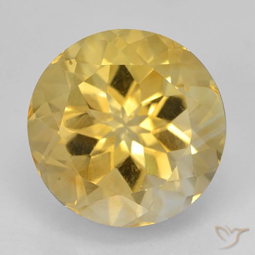 5.93ct Naturale Dorato Citrino, Rotondo, VVS-VS