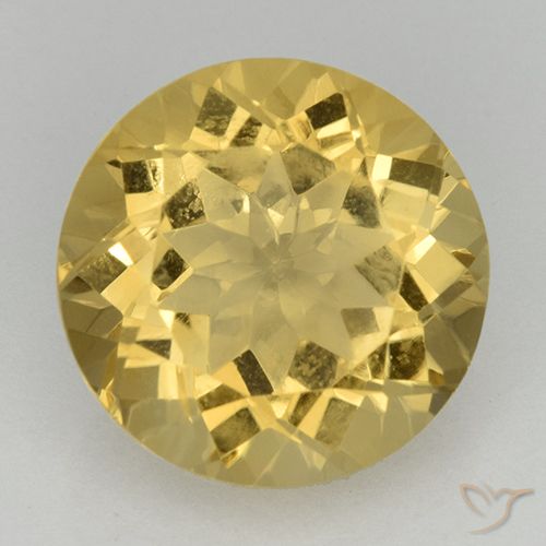 5.71ct Naturale Dorato Citrino, Rotondo, VVS