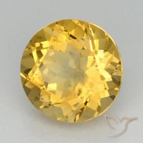 Citrino dorato naturale da 5,91 ct, taglio rotondo, VVS-VS
