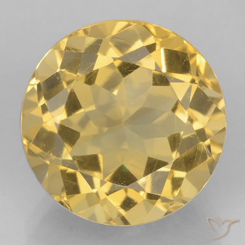 5.98ct Naturale Dorato medio Citrino, Rotondo, VVS