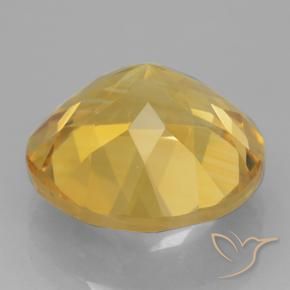Citrino giallo chiaro naturale da 5,65 ct, taglio rotondo, VVS